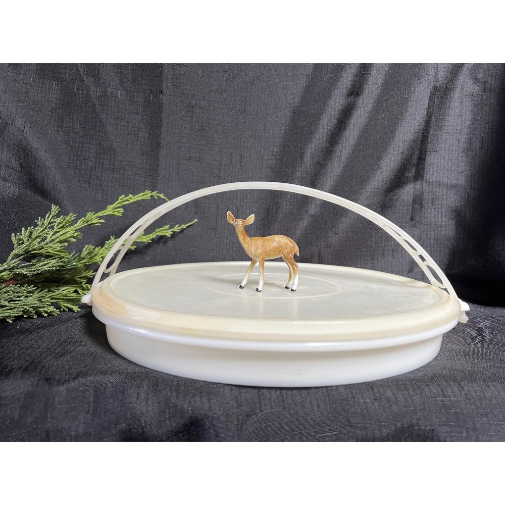 Vintage Tupperware 405 Party Susan Divided Tray  * Retro